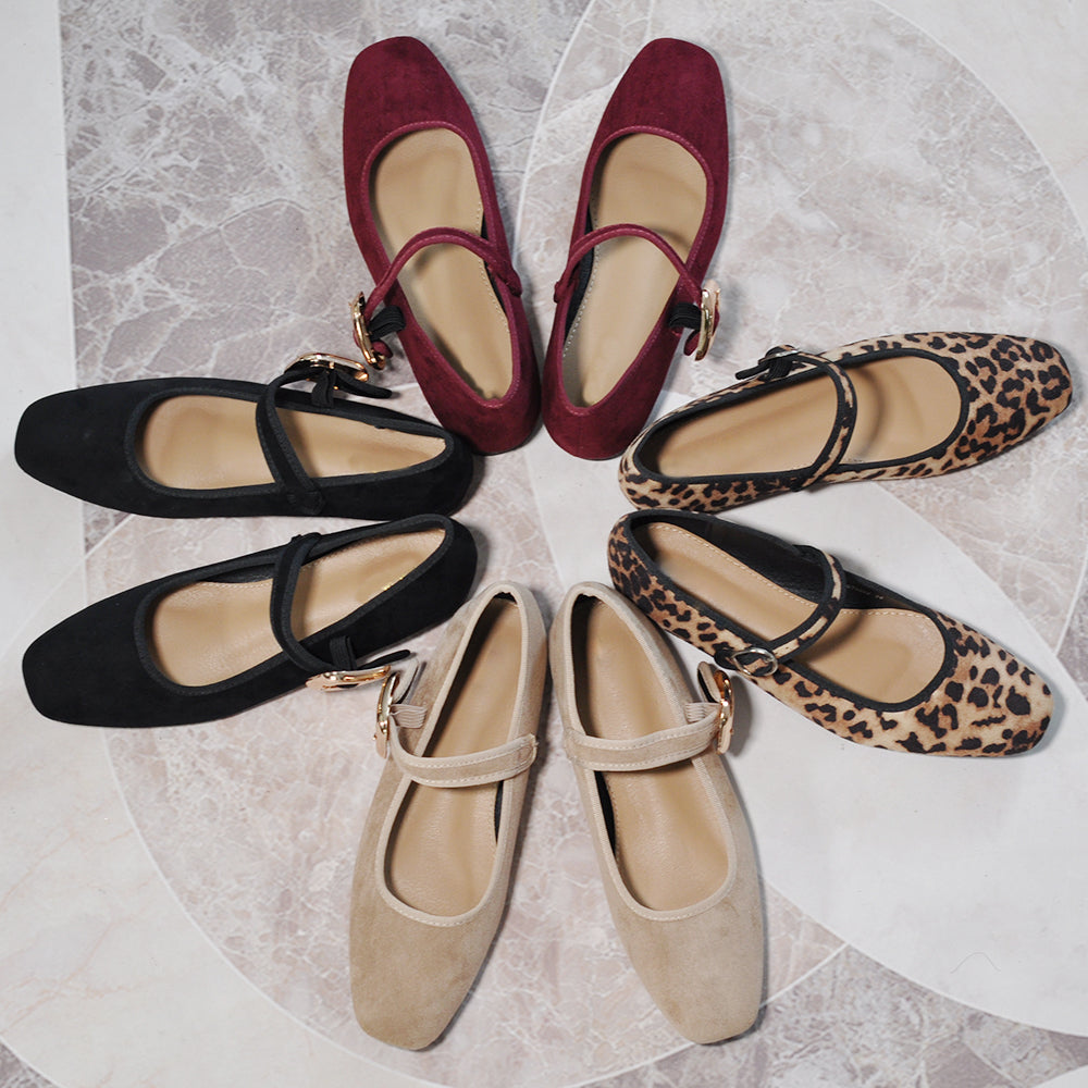 Ballerine Friulane Scarpe Veneziane con Cinturino Da Donna In Suede sintetico K263