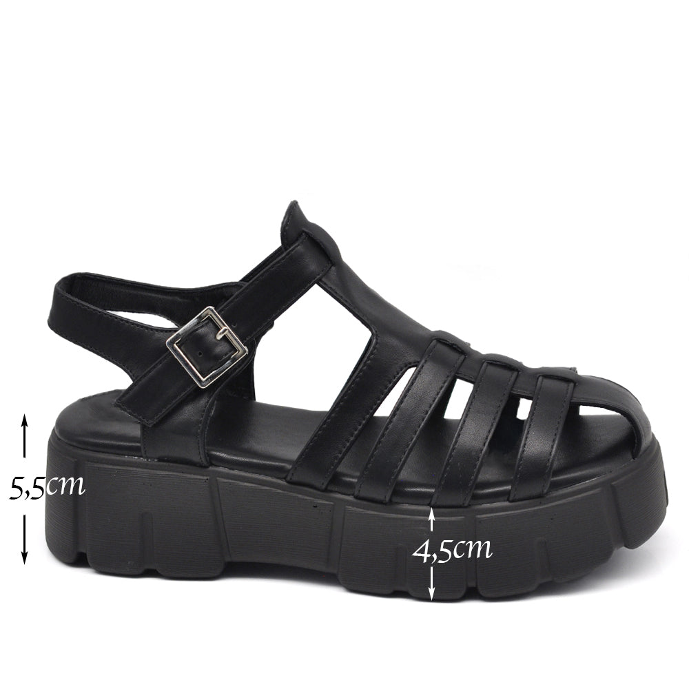 Scarpe Sandali Da Donna Con Platform Ragnetto MP9009 nero