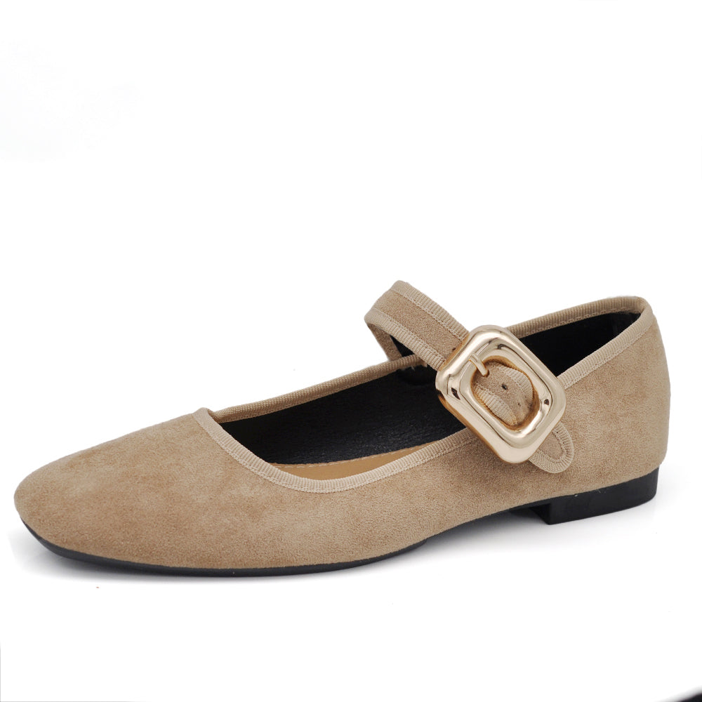 Ballerine Friulane Scarpe Veneziane con Cinturino Da Donna In Suede sintetico K263