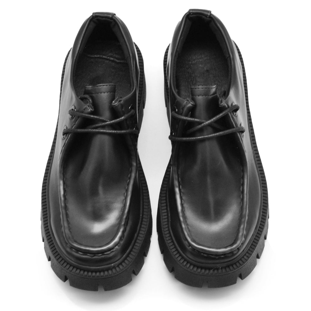 Scarpe Da Donna Mocassini Loafer Con Lacci Stringati Platform G707