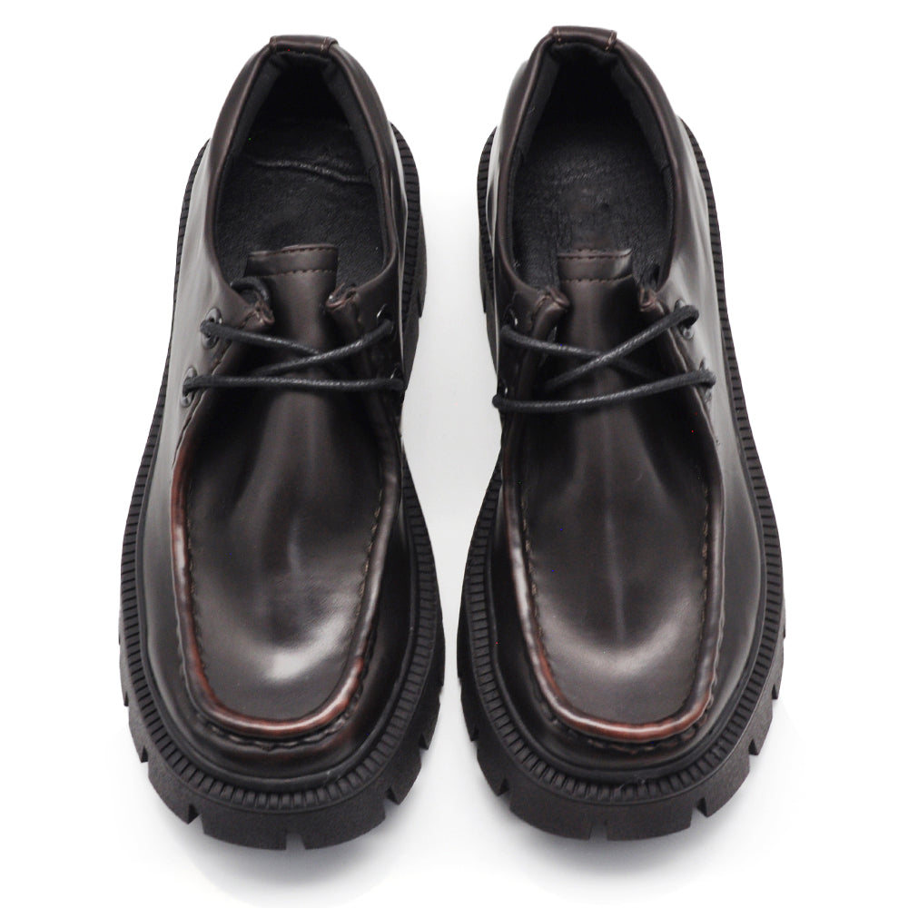 Scarpe Da Donna Mocassini Loafer Con Lacci Stringati Platform G707