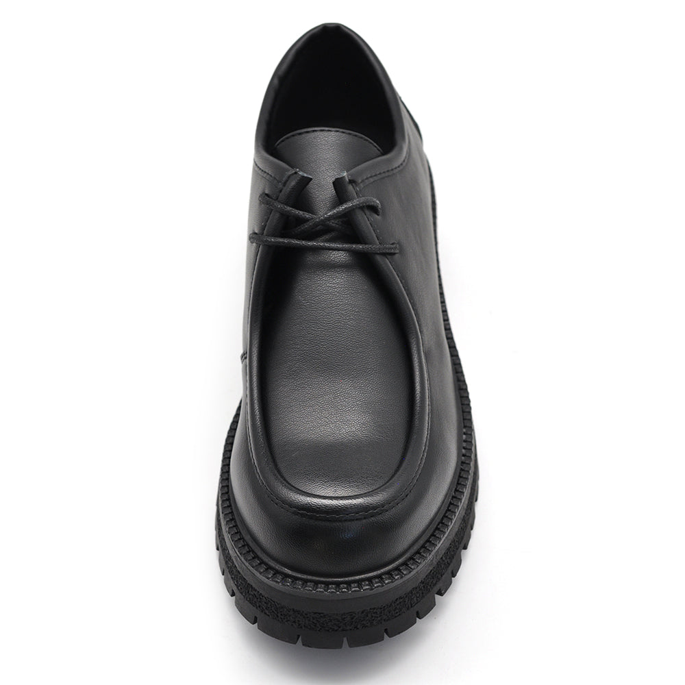 Scarpe Da Donna Mocassini Loafer Con Lacci Stringati Platform G692