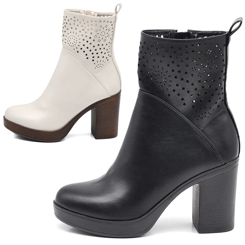 Stivali Tronchetti Camperos Primaverili Estivi Da Donna Tacco