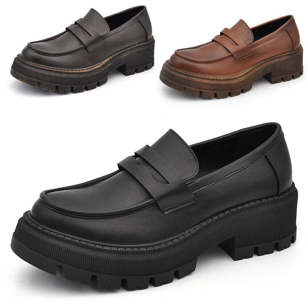 Scarpe Da Donna Mocassini Loafer Slip On Con Platform YG902