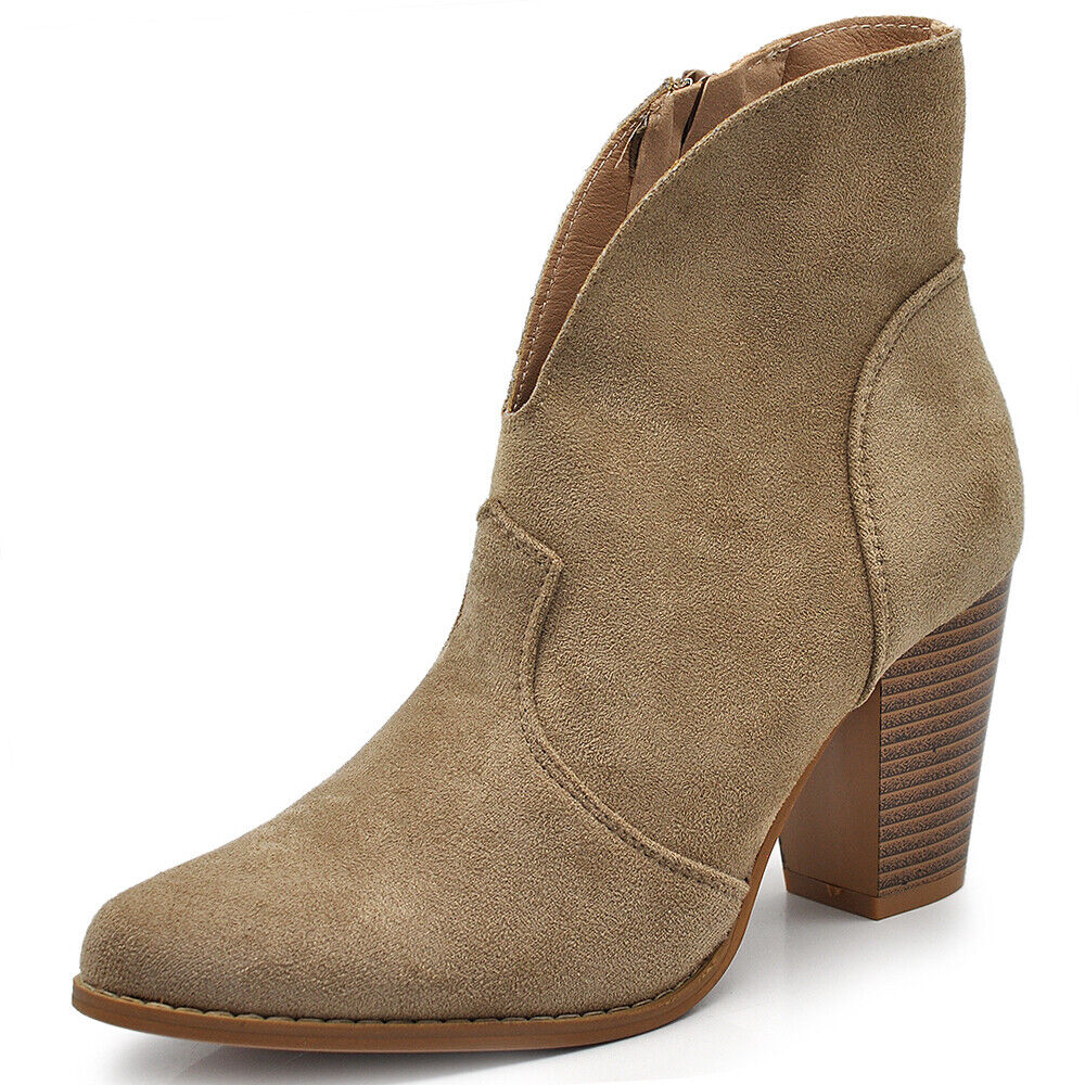 Scarpe Stivali Stivaletti Tronchetti Camperos Texani a Donna Camoscio D8158