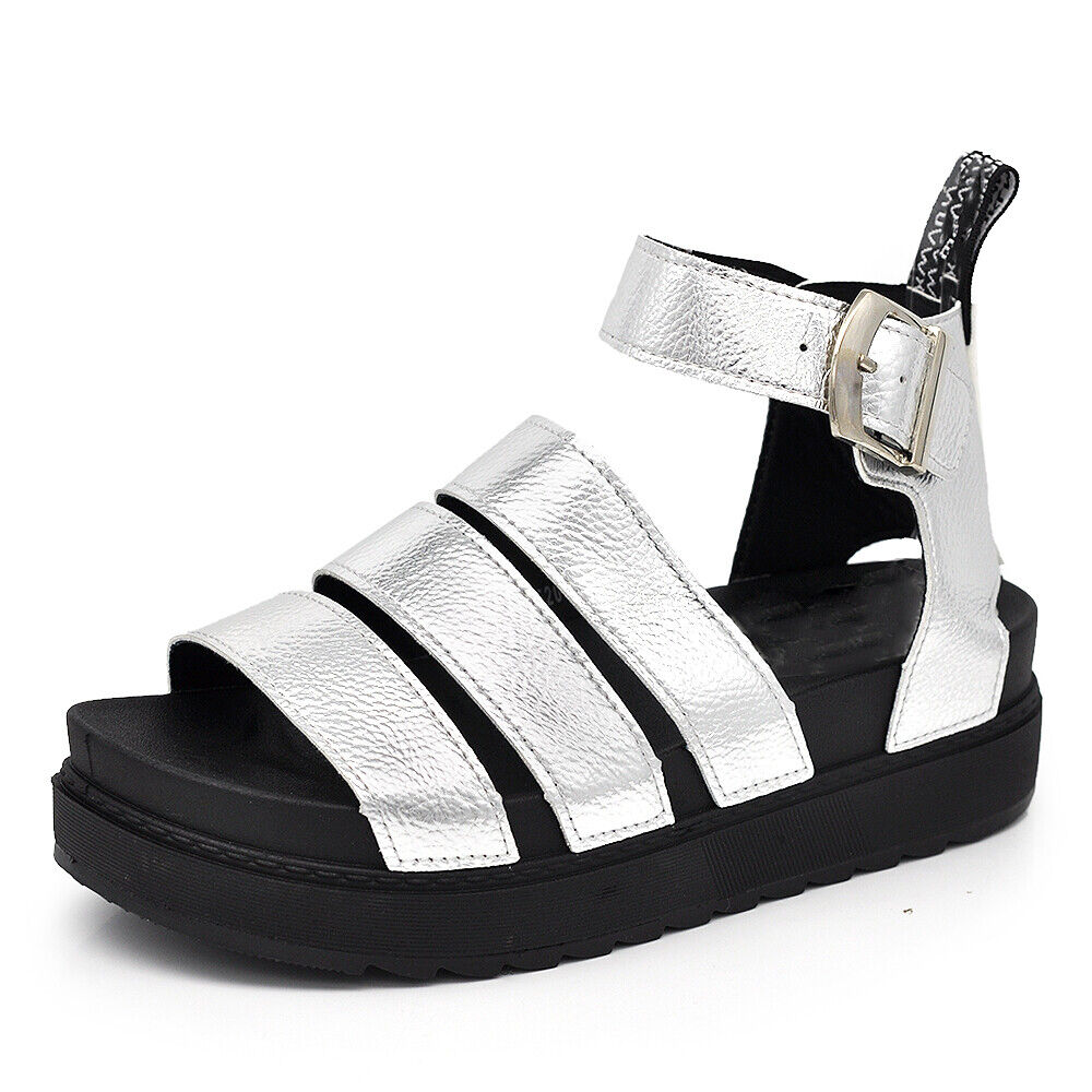 Stivali estivi Scarpe Sandali Da Donna Con Platform Fasce Gladiatore DM520 nero
