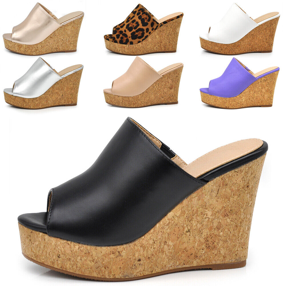 MJGkhiy Ciabatte Donna Estive Comode Zoccoli Plateau Ciabatte Zeppa