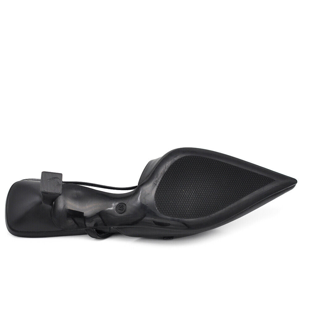 Scarpe Decoltè Da Donna Con Cinturino E Fibbie Tacco Basso Medio Rocchetto LY7906 G70061