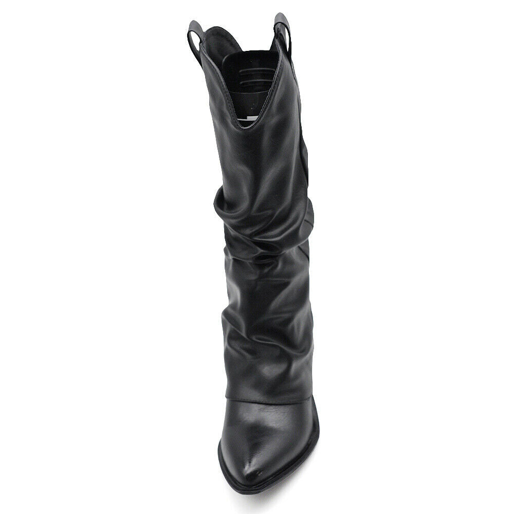 Scarpe da Donna Stivali Arricciati Con Ghette A Punta LY74-5 D7648 MP410-1