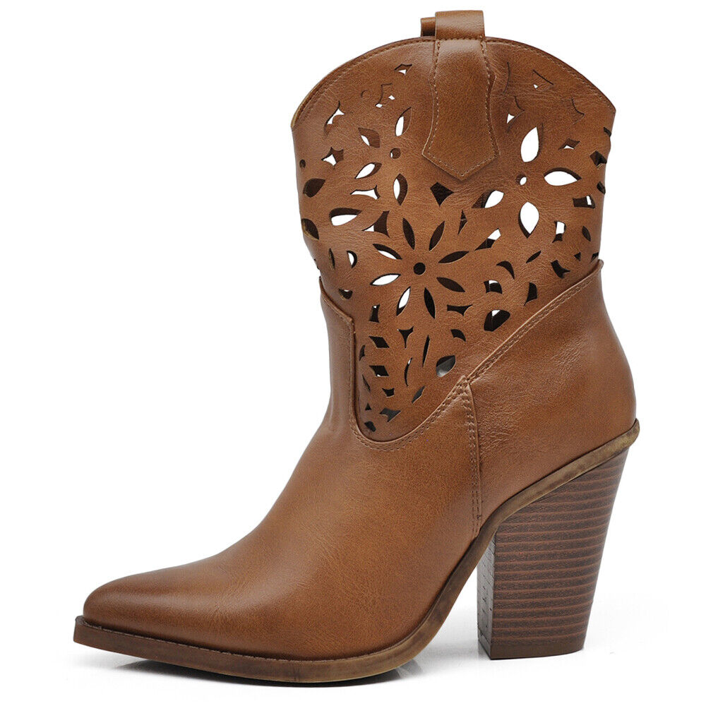 Stivali Stivaletti da Donna Camperos Texani Primaverili Traforati Tacco MP635-1