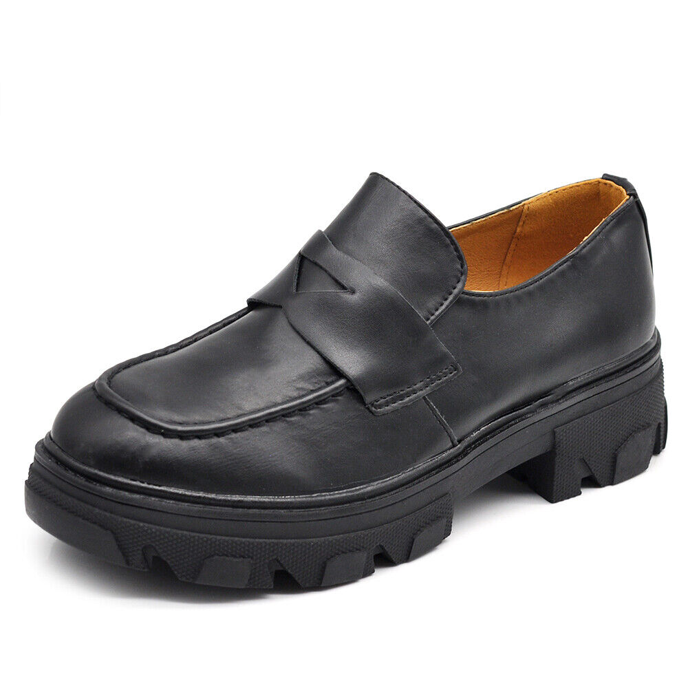Scarpe Da Donna Mocassini Loafer Slip On Con Platform MP407