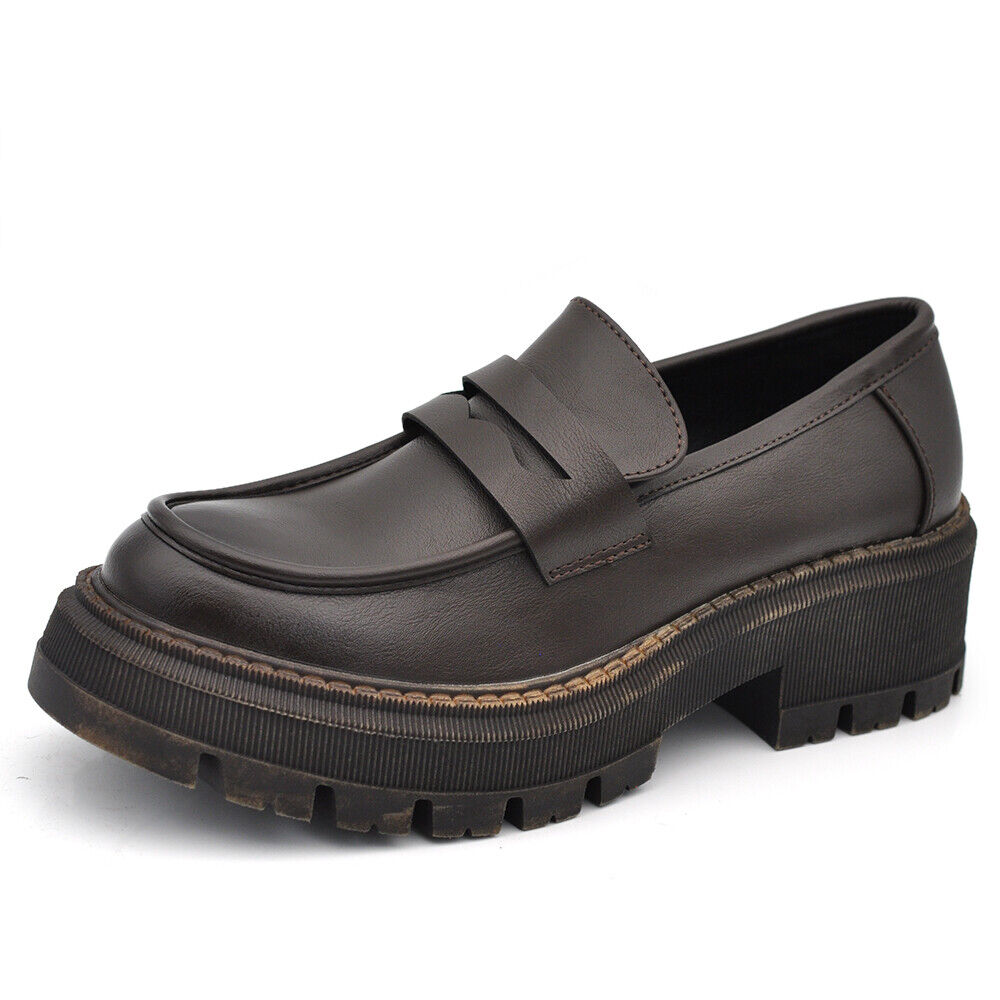 Scarpe Da Donna Mocassini Loafer Slip On Con Platform YG902