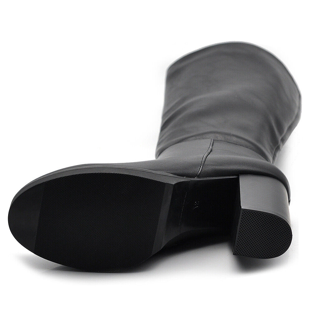 Stivali Camperos da Donna Al Polpaccio Tacco Alto Grosso Platform RQ23W-M7