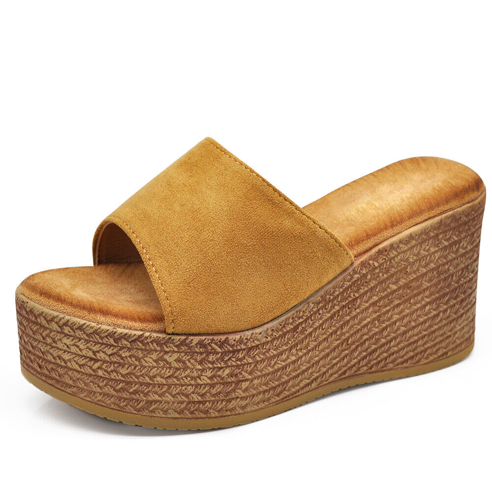 Scarpe Sandali Ciabatte Zoccoli Da Donna Con Zeppa Comodi A Fascia MS23018