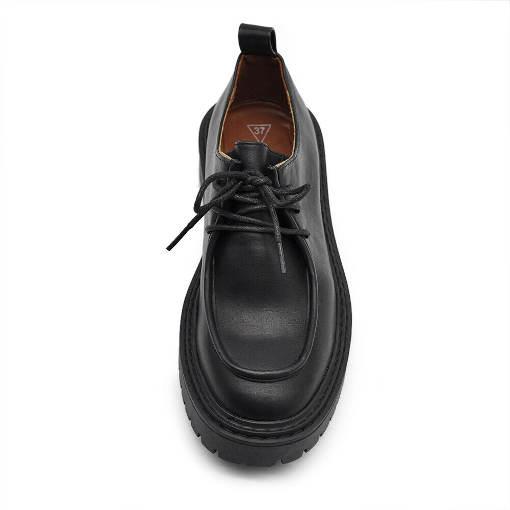 Scarpe Da Donna Mocassini Loafer Con Lacci Stringati Platform MP369-3
