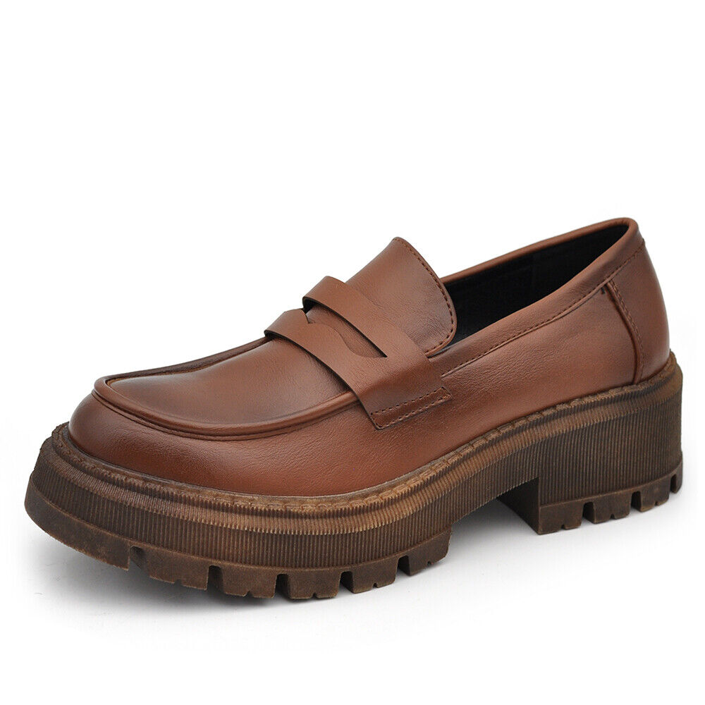Scarpe Da Donna Mocassini Loafer Slip On Con Platform YG902