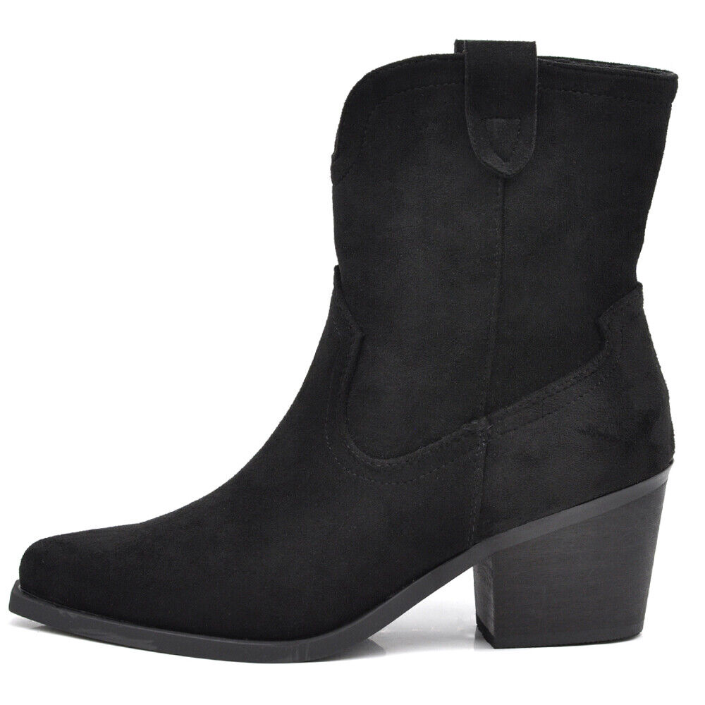 Scarpe Stivaletti Texani Camperos Cowboy Cowgirl Da donna Camoscio Western MP633