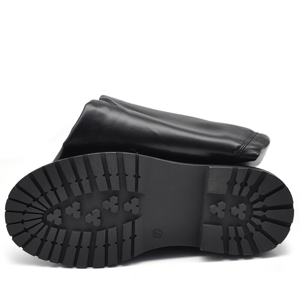 Stivali Alti Al Ginocchio Da Donna Morbido Polpaccio Con Platform Q862