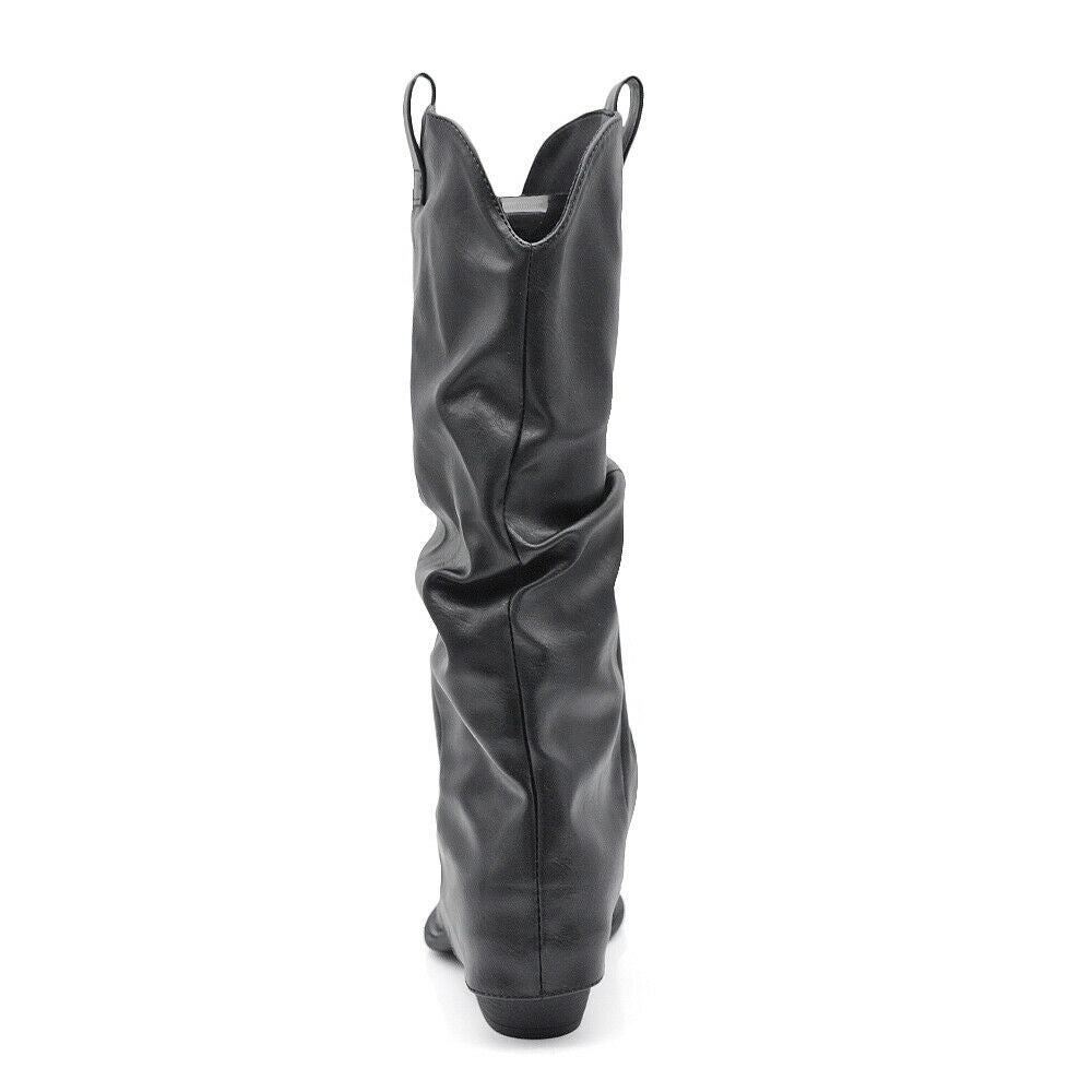 Scarpe da Donna Stivali Arricciati Con Ghette A Punta LY74-5 D7648 MP410-1