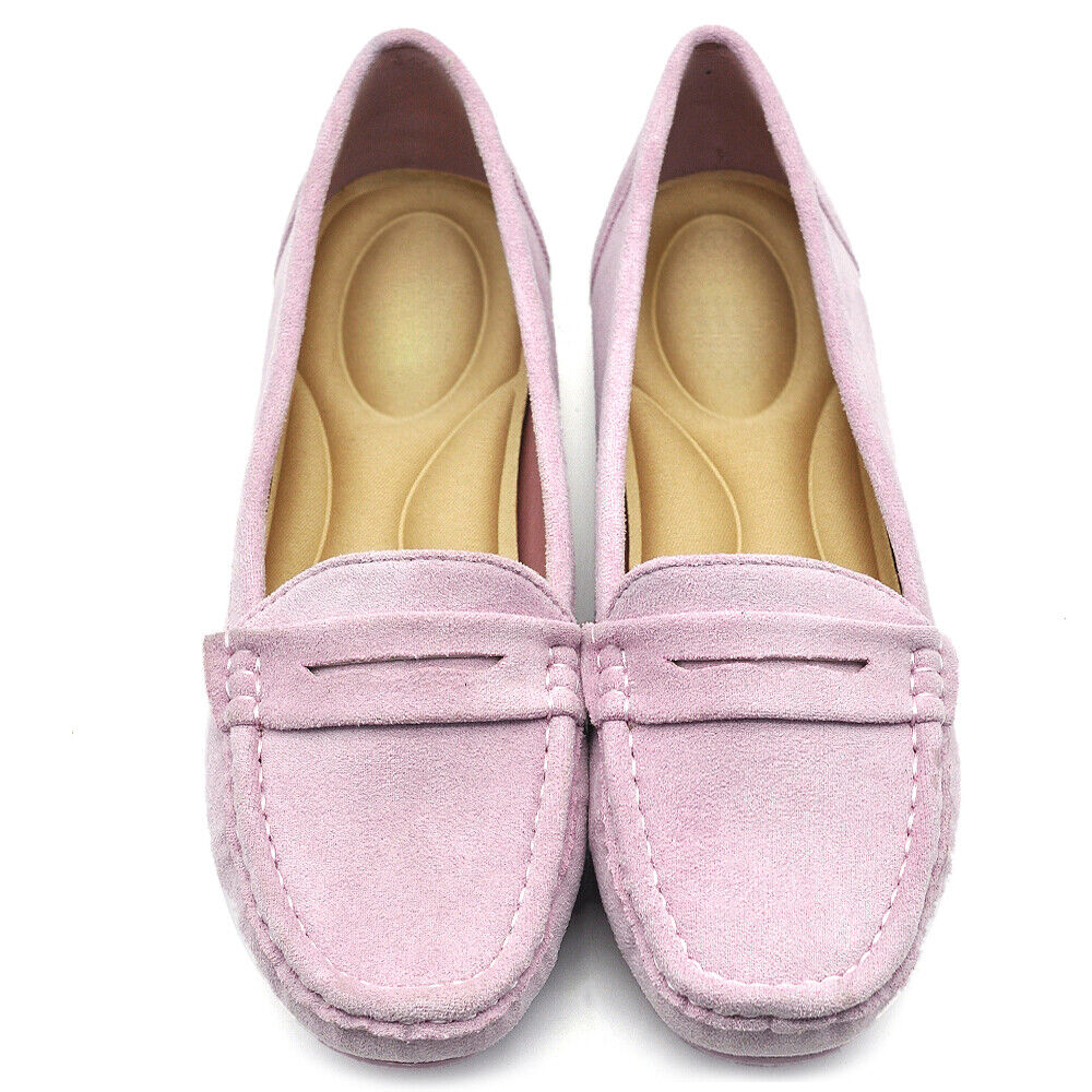 Scarpe Da Donna Mocassini Morbidi Camoscio Sintetico R602-2 rosa beige blu verde lilla