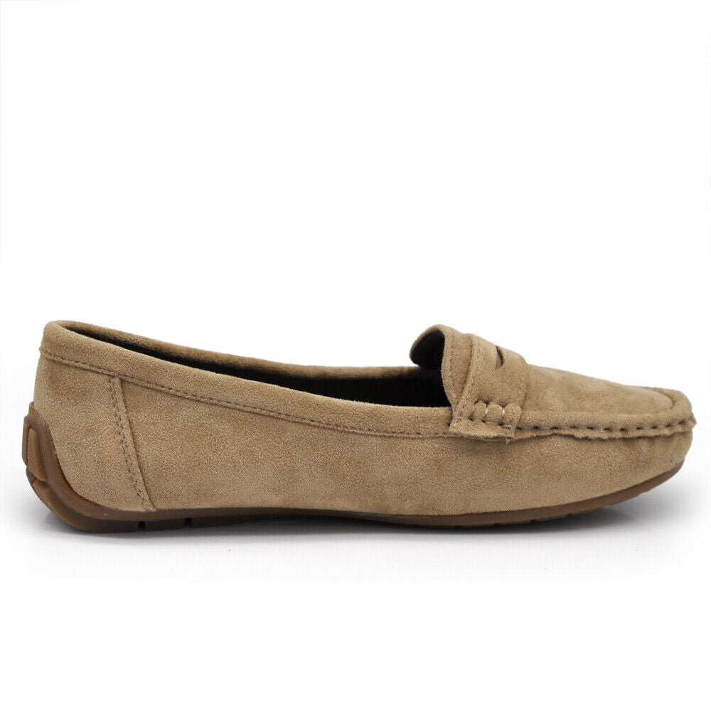Scarpe Da Donna Mocassini Morbidi Camoscio Sintetico FT245 fucsia blu beige lilla verde