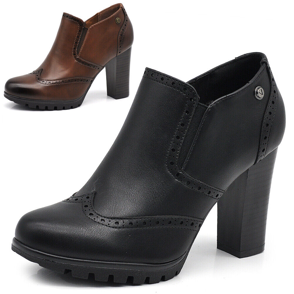 Francesine Grigie Con Tacco Scarpe Oxford Con Tacco Stivaletti