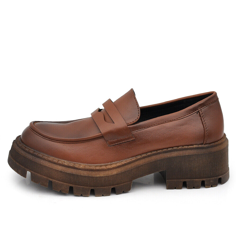 Scarpe Da Donna Mocassini Loafer Slip On Con Platform YG902