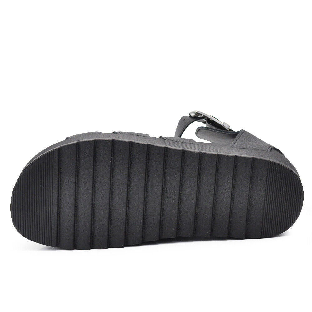 Stivali estivi Scarpe Sandali Da Donna Con Platform Fasce Gladiatore DM520 nero