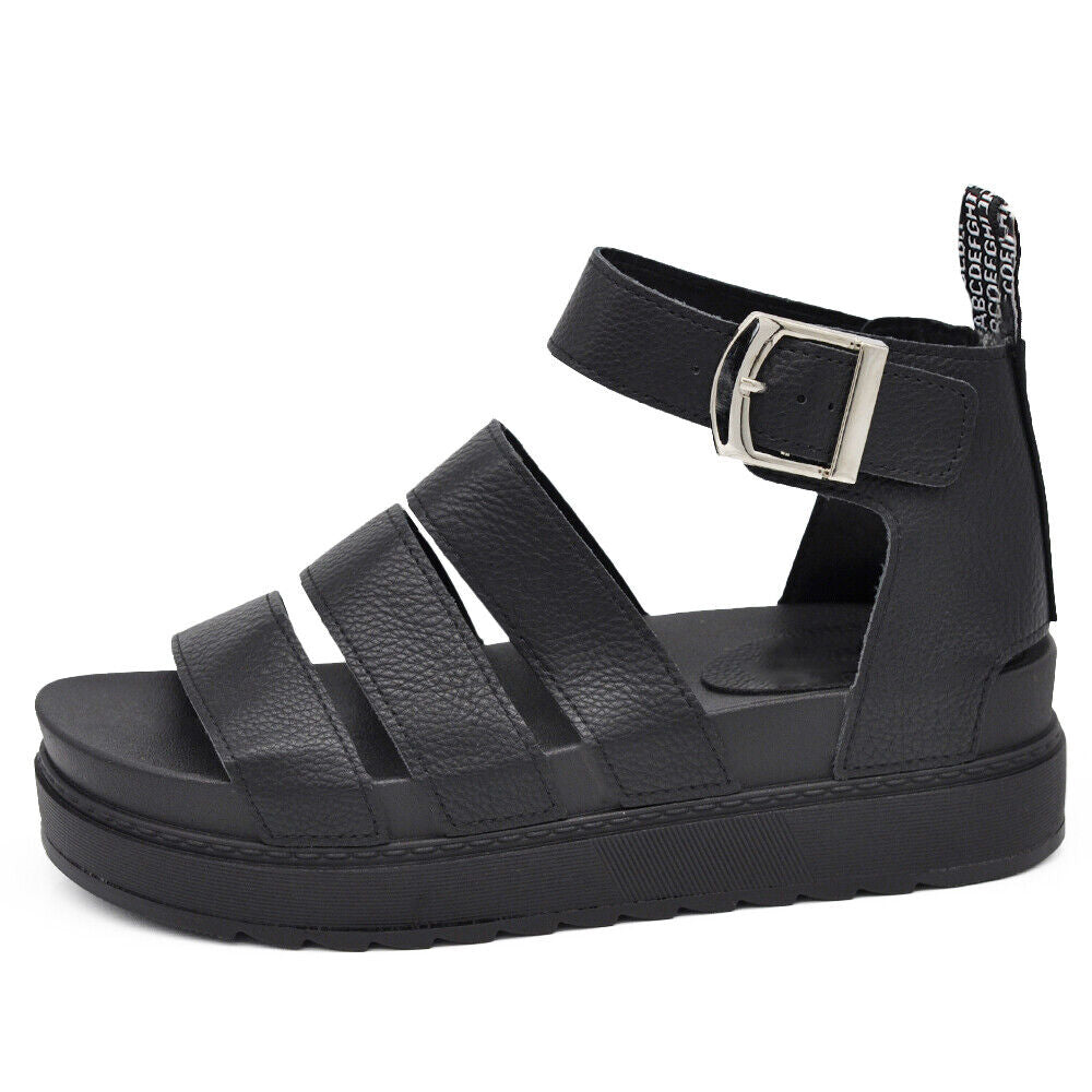 Stivali estivi Scarpe Sandali Da Donna Con Platform Fasce Gladiatore DM520 nero