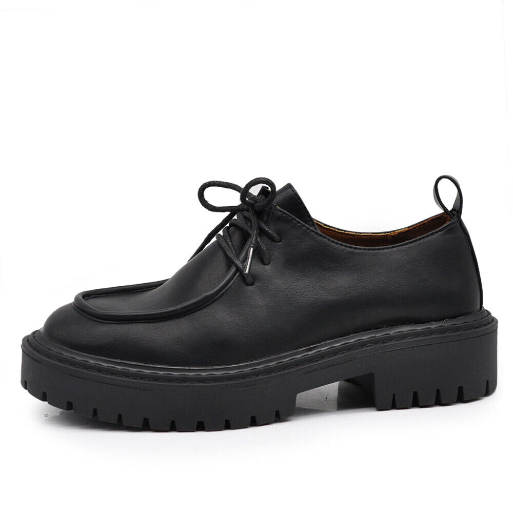 Scarpe Da Donna Mocassini Loafer Con Lacci Stringati Platform MP369-3