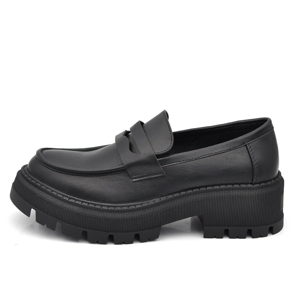 Scarpe Da Donna Mocassini Loafer Slip On Con Platform YG902