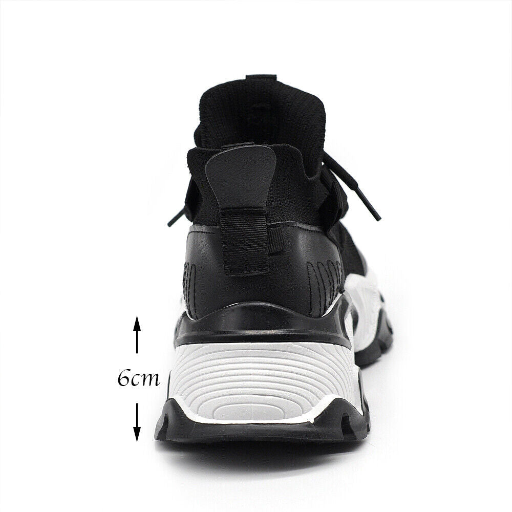 Scarpe Da Donna Ginnastica Sportive Sneaker Platform Bicolori CN-015 nero