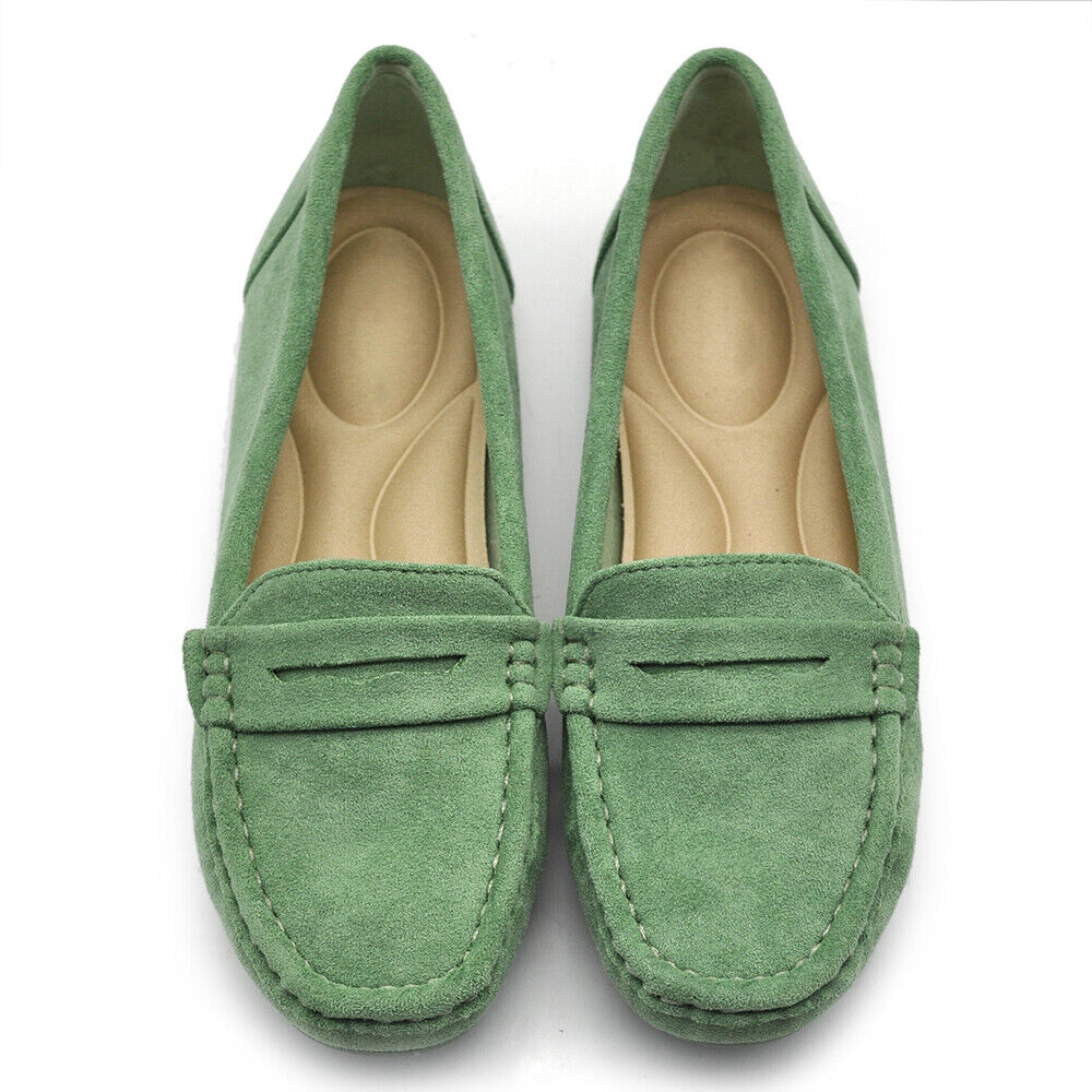 Scarpe Da Donna Mocassini Morbidi Camoscio Sintetico R602-2 rosa beige blu verde lilla