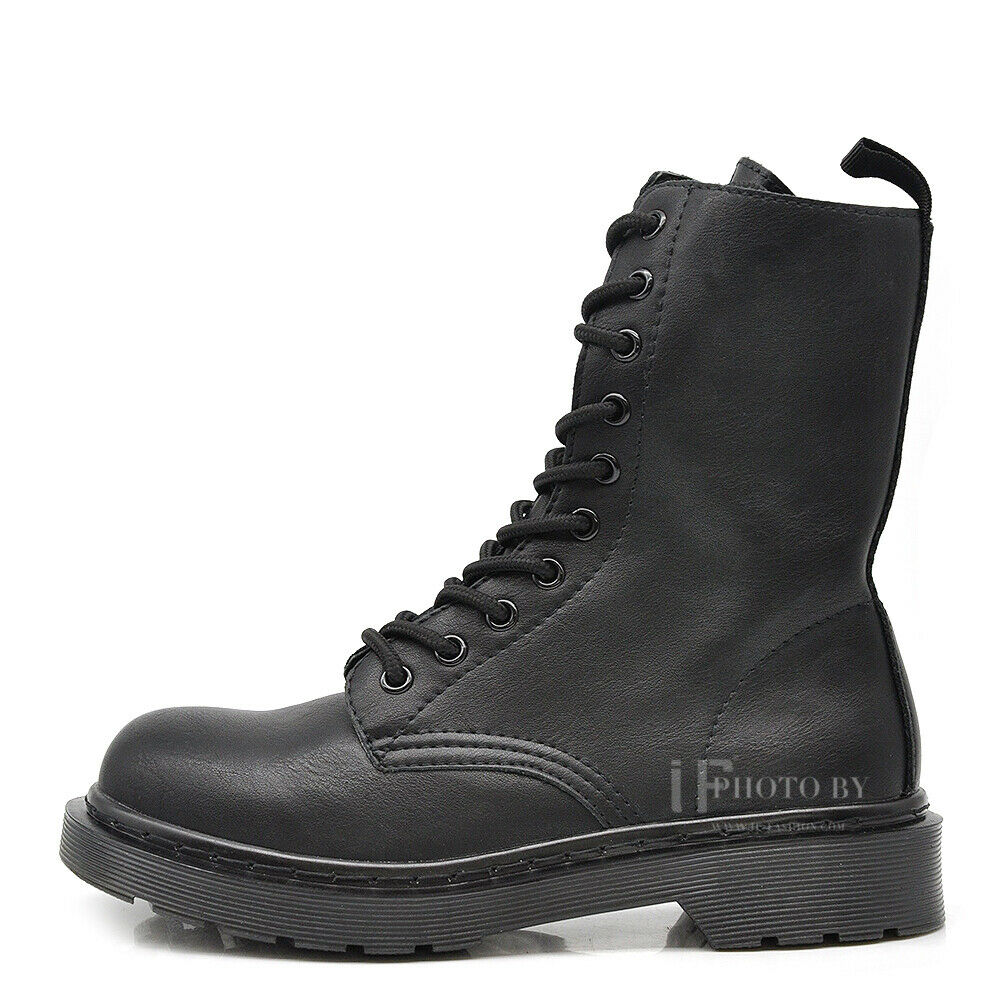 Stivaletti Stivali Anfibi Combat boots Militare Da Donna MT88-5 nero marrone