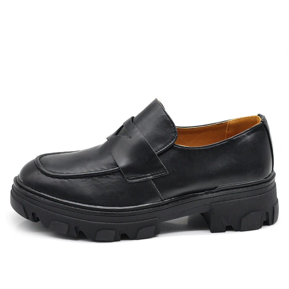 Scarpe Da Donna Mocassini Loafer Slip On Con Platform MP407
