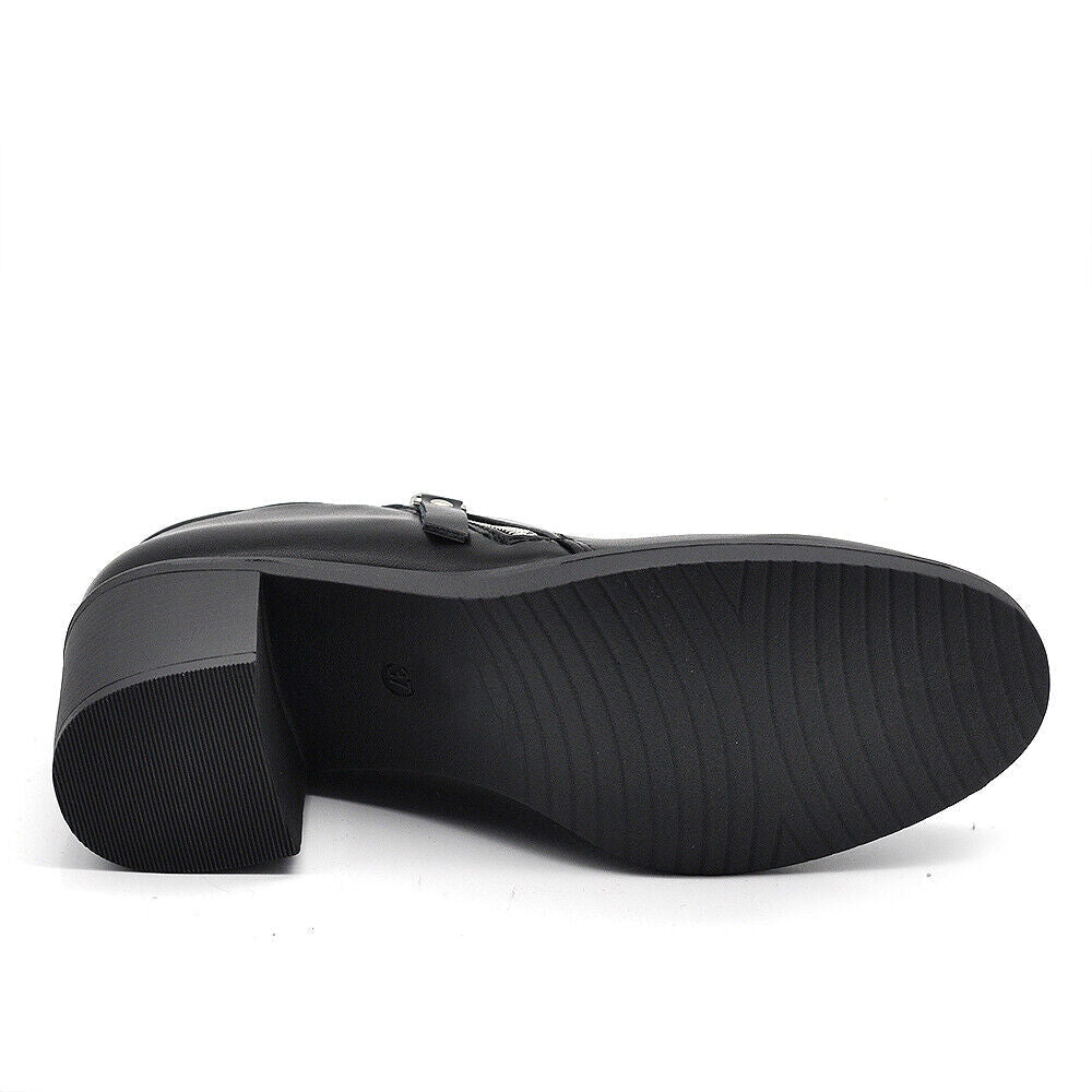 Scarpe Da Donna Con Tacco Medio Zip Cerniera 9421