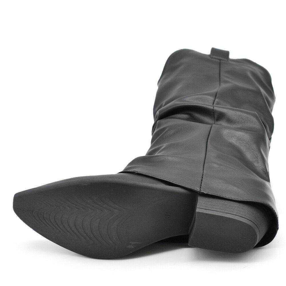 Scarpe da Donna Stivali Arricciati Con Ghette A Punta LY74-5 D7648 MP410-1