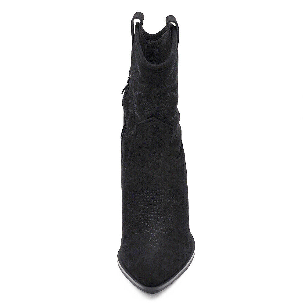 Stivali Stivaletti Da Donna Texani Cowboy Western A Punta Con Tacco Alto XG113