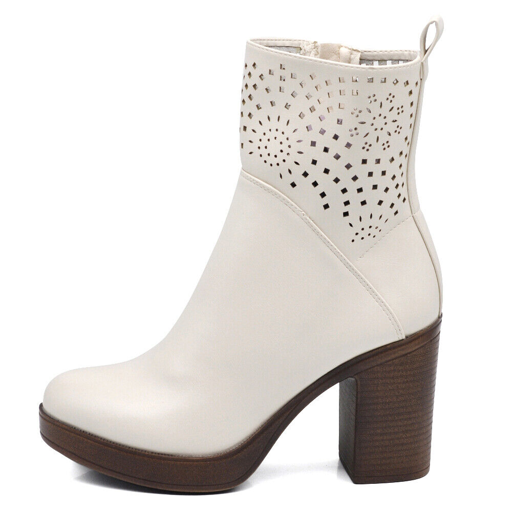 Stivali Tronchetti Camperos Primaverili Estivi Da Donna Tacco Traforati MP354-10