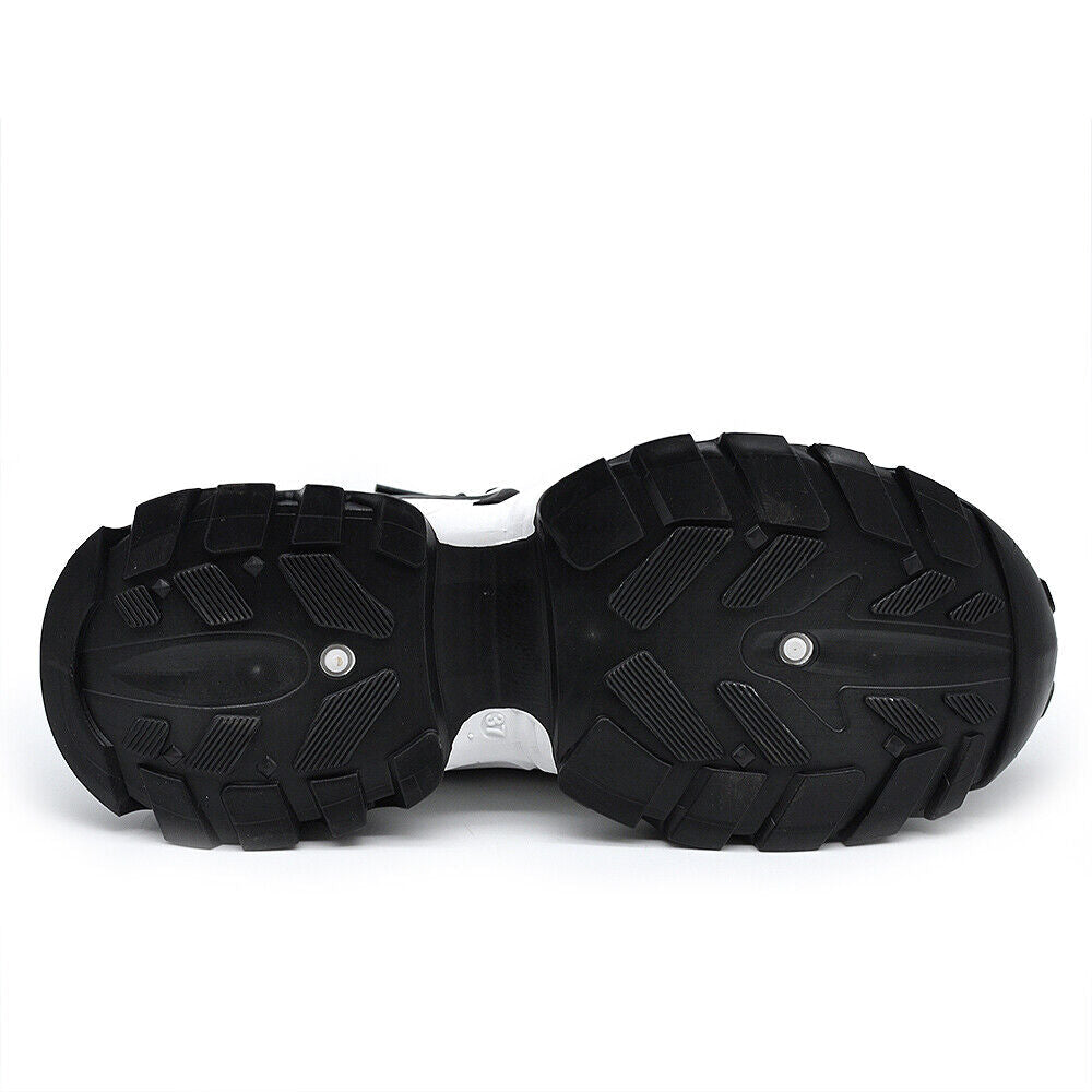 Scarpe Da Donna Ginnastica Sportive Sneaker Platform Bicolori CN-015 nero