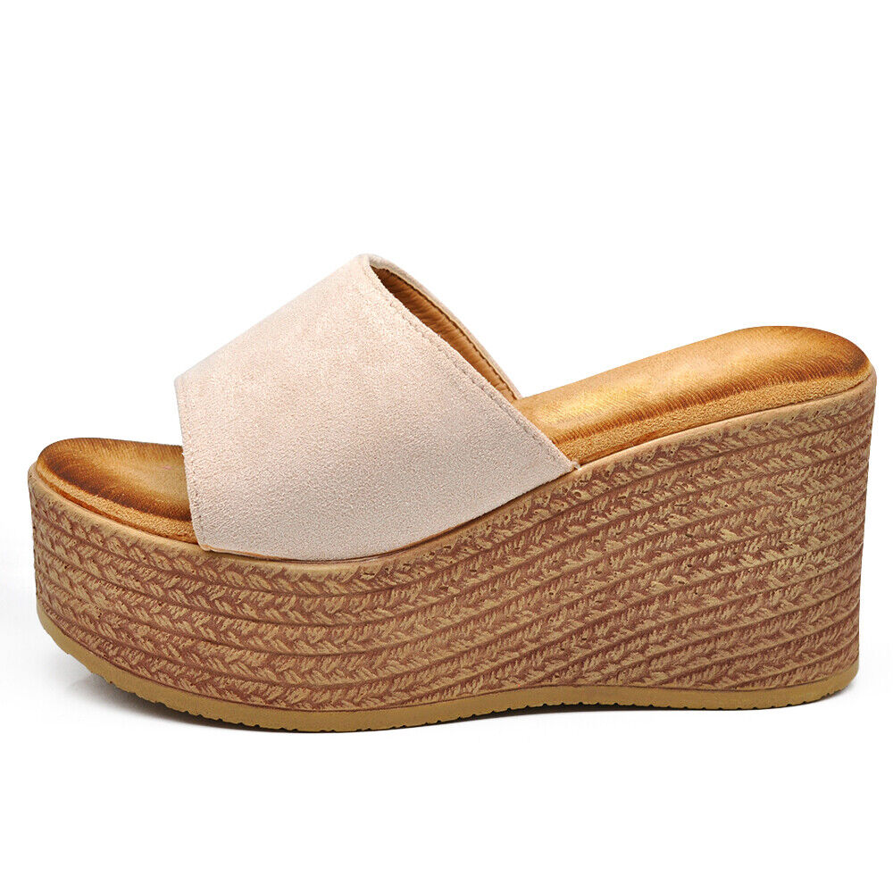 Scarpe Sandali Ciabatte Zoccoli Da Donna Con Zeppa Comodi A Fascia MS23018