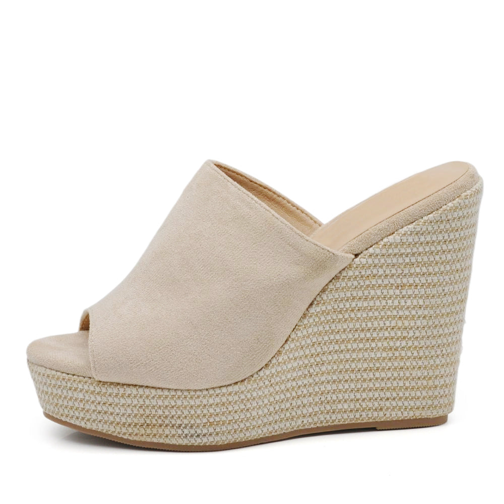 Scarpe Sandali Ciabatte Zoccoli Da Donna Con Zeppe Donna Estive Eleganza e Comfort Suede Z7212-02