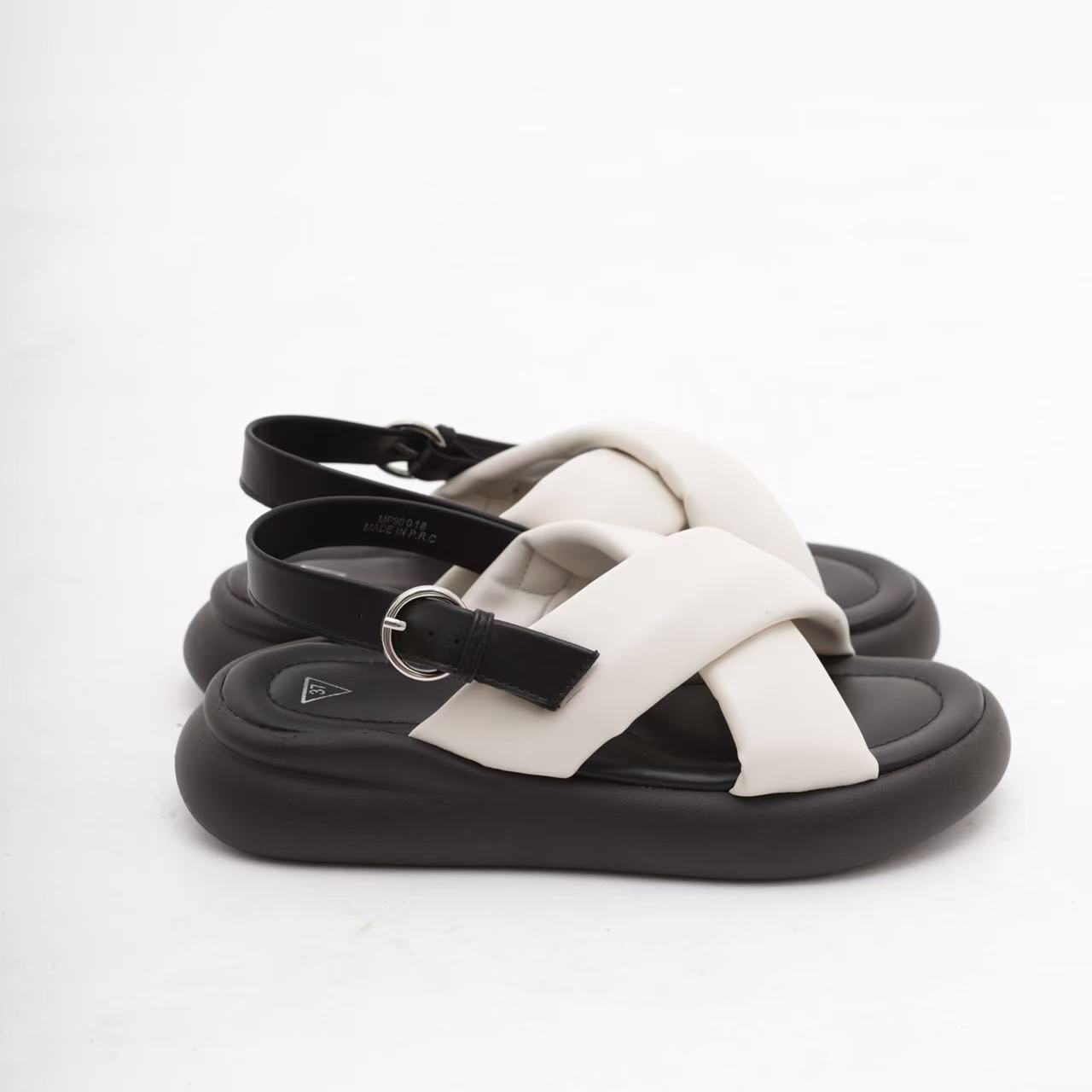 Scarpe Sandali Bassi Da Donna Con Platform Doppio Fondo Comodi e Alla Moda Fasce IncrocciateMP90018