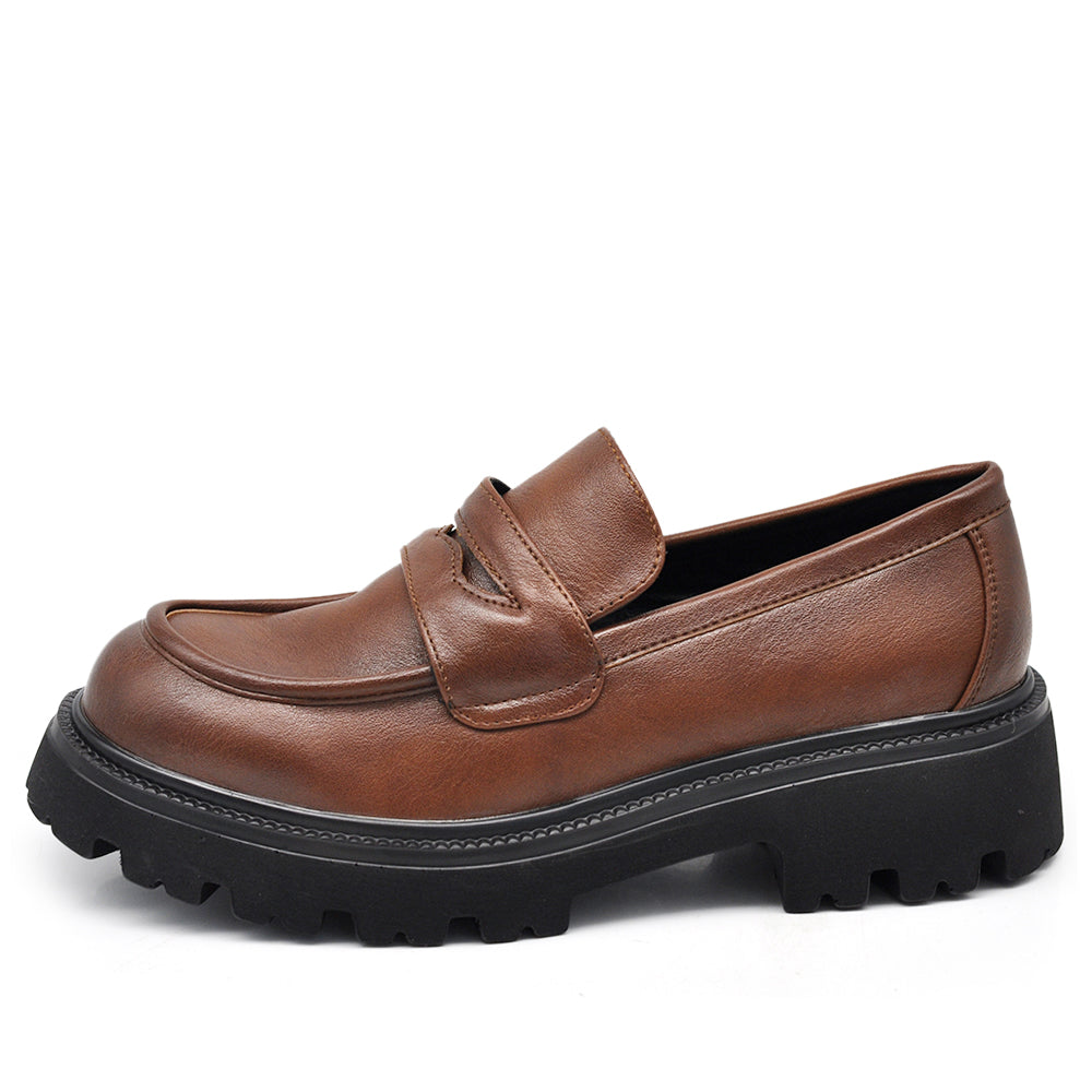 Scarpe Da Donna Mocassini Loafer Slip On Con Platform MP621