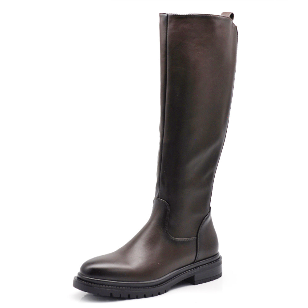 Stivali Biker Motociclista Al Polpaccio Da Donna Con Tessuto Stretch GA038