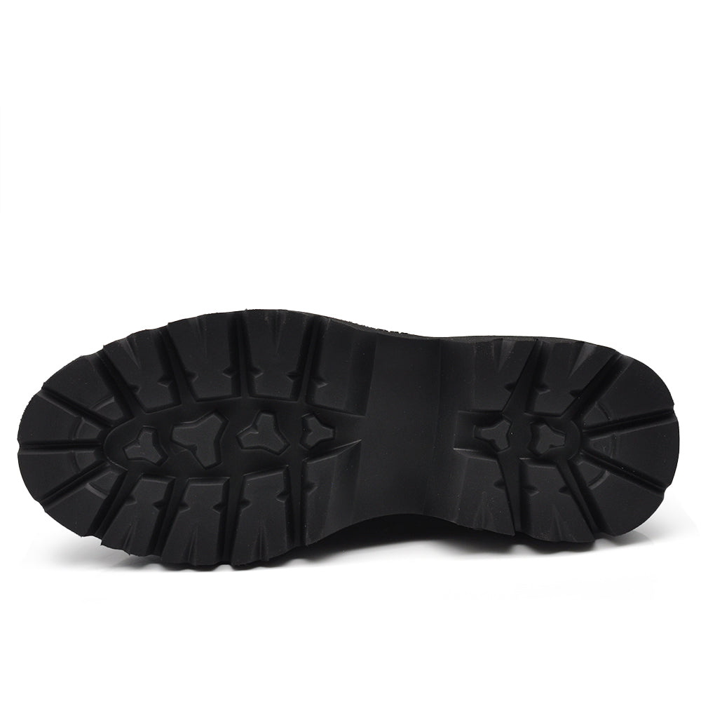 Loafers con Borchie Mocassini Donna con Frange Platform GA050 nero