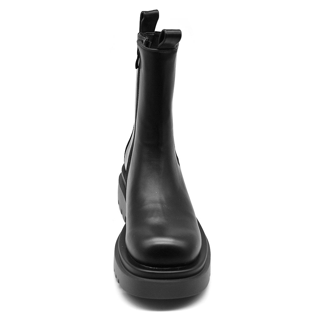 Stivaletti Chelsea Donna Invernali con Suola Spessa Chunky – Anfibi Elasticizzati LY86-2