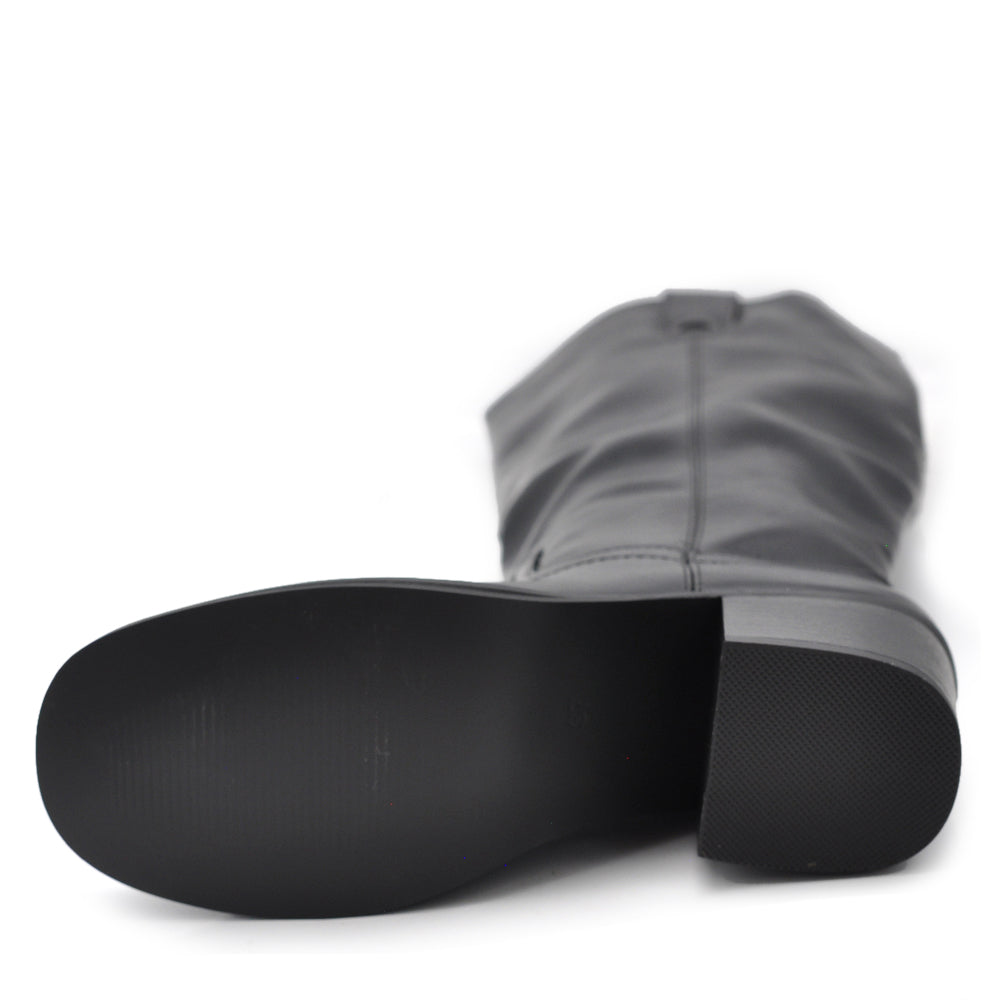 Stivali da Donna Biker Motociclista Apertura Del Gambale Taglio Sagomato G688