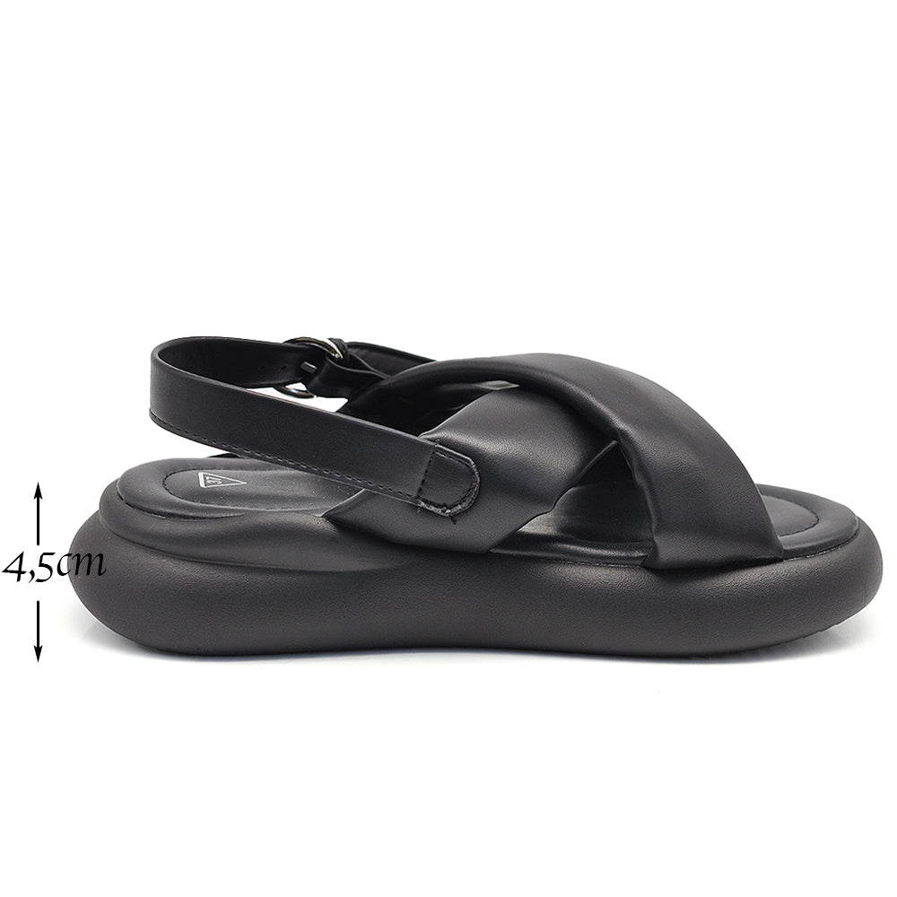 Scarpe Sandali Bassi Da Donna Con Platform Doppio Fondo Comodi e Alla Moda Fasce IncrocciateMP90018