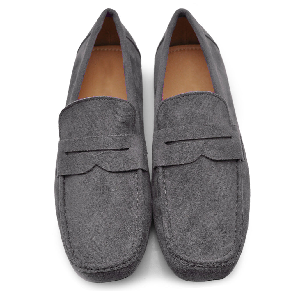 Scarpe Da Uomo Mocassini Morbidi Camoscio Sintetico 2Y219-2Y nero blujeans camel grigio